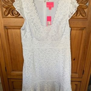 Lilly Pulitzer White Marilyn Lace Dress Size 16